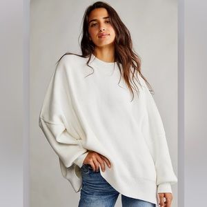 Free People Easy Street Tunic Sweater - White - NEW!